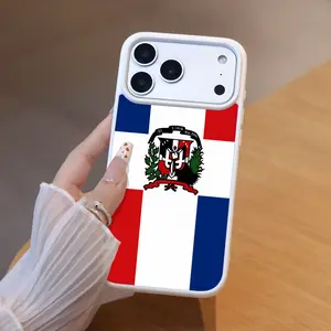 Dominican Republic Coat of Arms Phone Case for iPhone 17/16/15/14/13/12/X Samsung S22-S25 Matte Magnetic Case Instant Fit No Signal Block Shockproof Acrylic Fingerprint Protector    | Black Friday Deal | Christmas Gift   RO0927008