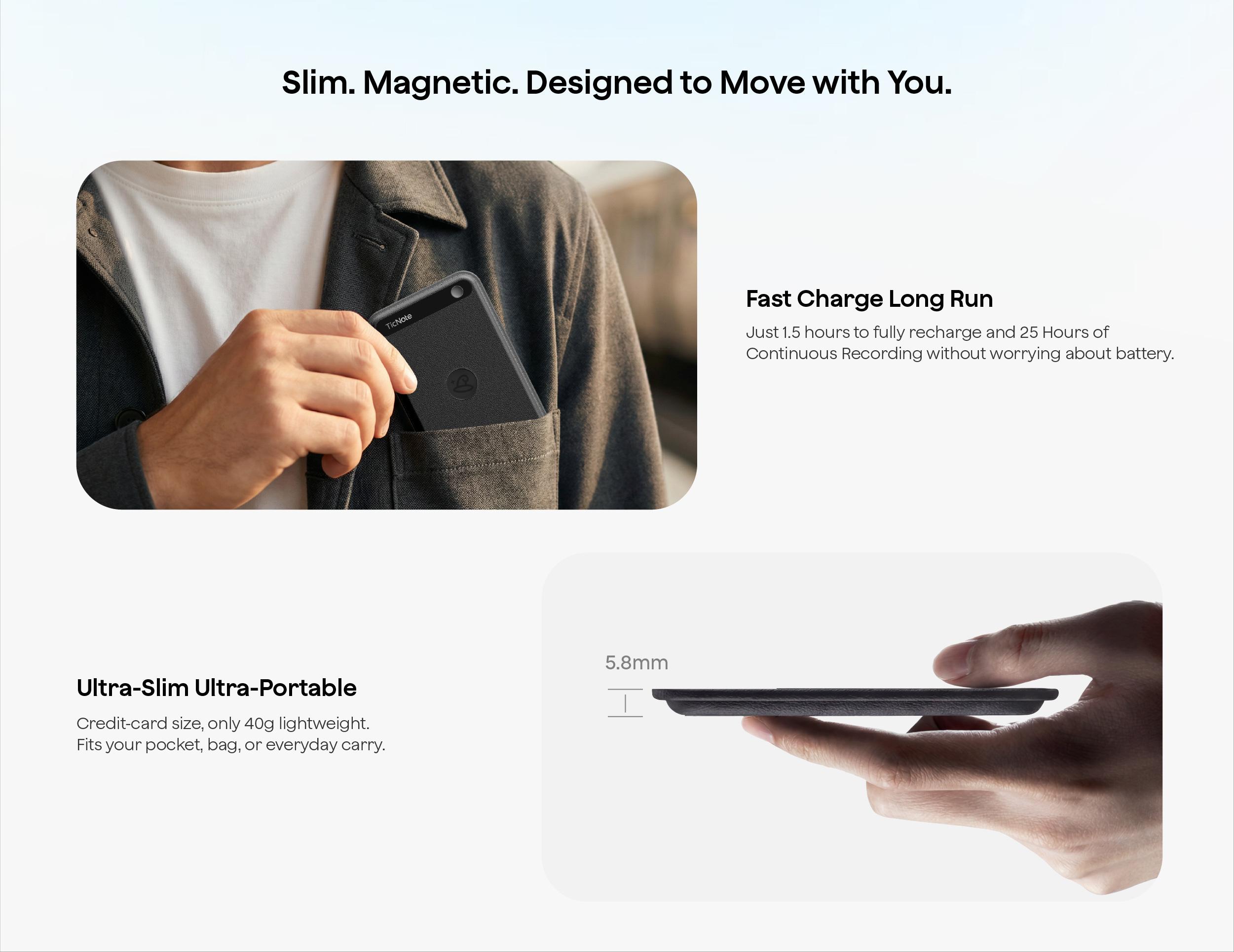 [2026]New Version Mobvoi TicNote Lite AI Voice Recorder, AI Note Taking Device w/Instant Transcribe & Summarize, APP Control, Support 120+ Languages, AI Recorder w/Display for Meeting, Calls,Travels, Remote Work and Immigrantion Situation