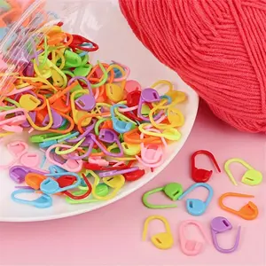 Colorful Crochet Locking Stitch Markers, 50pcs Mini Plastic Knitting Crochet Markers, DIY Knitting Supplies for Home Use Crafts, Crochet Items
