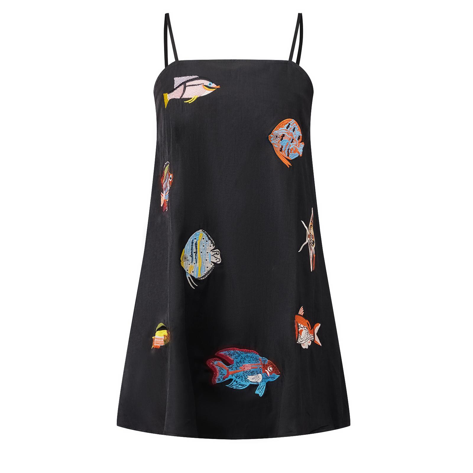 Women's Mini Dress Sleeveless Tank Dress Casual Sundress Print Beach Dress