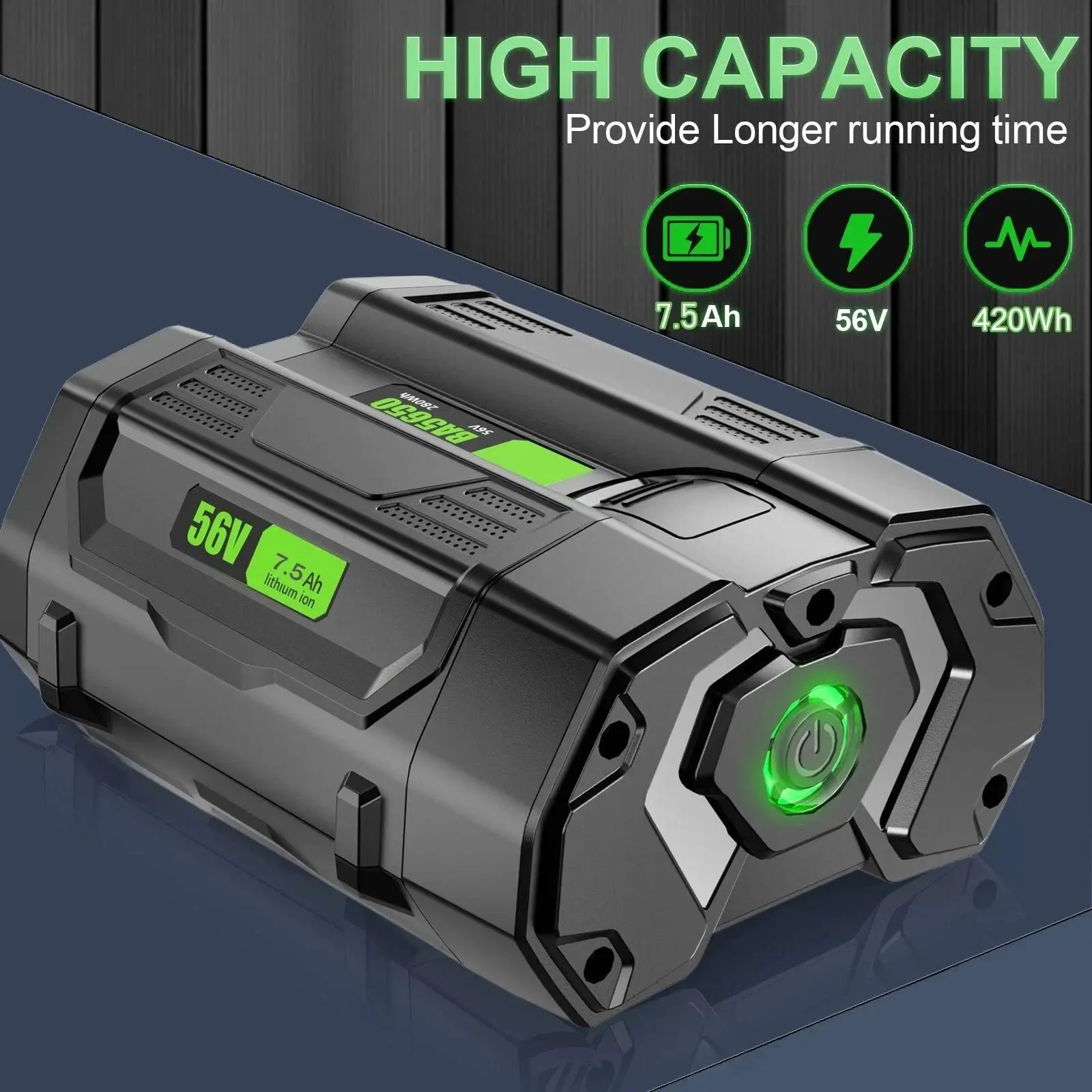 56V 7.5Ah Lithium For EGO Power+ battery BA4200T BA4200 BA1400 BA5600T BA2240