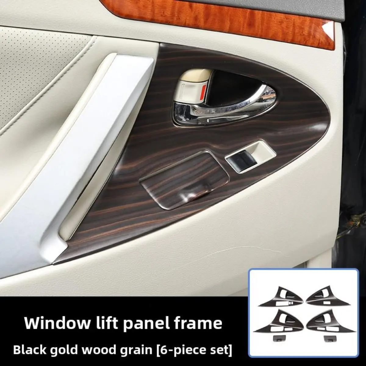 [2025 Upgrade] Black Gold Wood Grain Interior Decal for 2006-2011 Toyota Camry 6th Gen, Dashboard Gear Shift Air Vent Trim Stickers auto accessories cars accessories