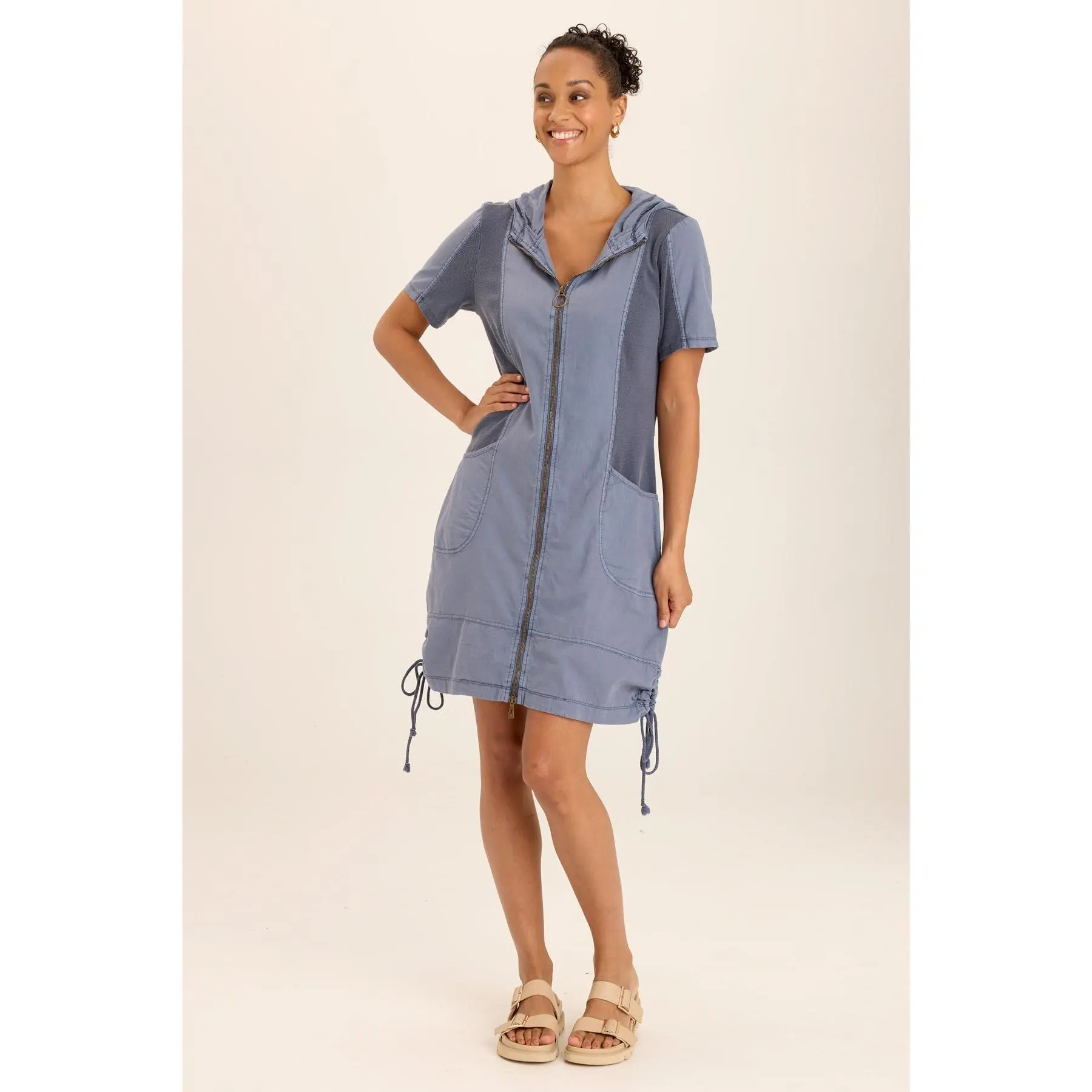 knee length dresses for ladies Brown Linen Balliet Mini Dress