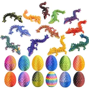 12 Pcs 3D Printed Dragon Eggs with Dragon Inside – Fantasy Collectible, Home & Office Decor