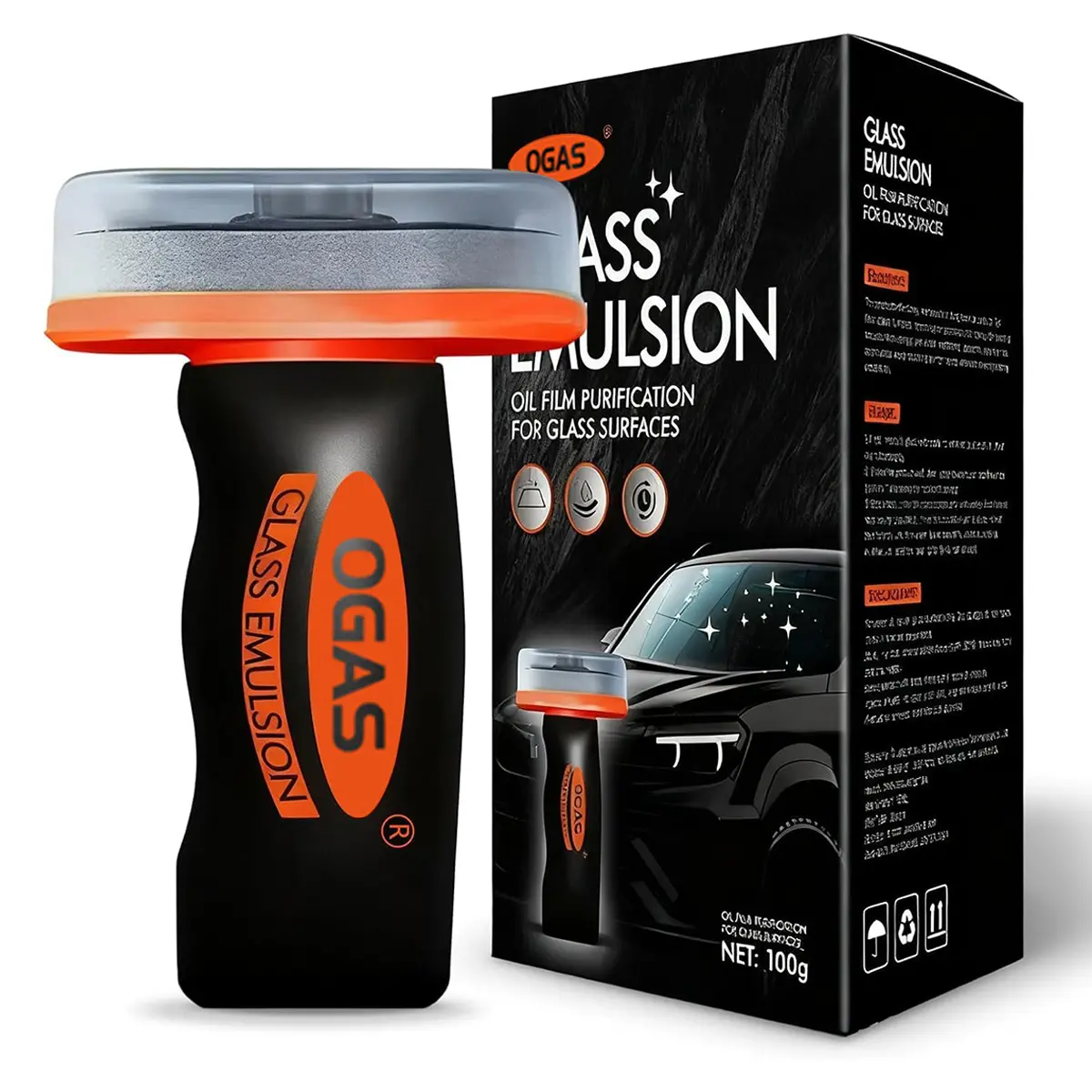 Car Glass Oil Film Remover Cleaner, Windshield Window Cleaning Lotion, Stain & Road Grime Removal Solution for Clear Vision and Safe Driving
