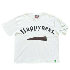 Happy Hour Project Men's Cotton Blunt Tee with Puff Screen Print - Fitted, Top Stylish Crewneck