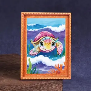 1pc/2pcs Cute Turtle Refrigerator Magnets, Blue And Pink Turtle Design, Durable Wood Material, Home And Office Decoration, Kitchen Accessories, Refrigerator Decorating Magnet