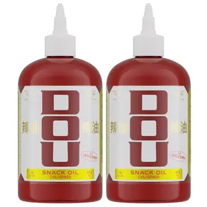 DOU 2x Chili Spiked Snack Oil with Sichuan Peppers and EVOO - Bold Chili Flavor, Versatile Spicy Condiment for Cooking & Dipping, Golden Californian Olive Oil with Sichuan Kick