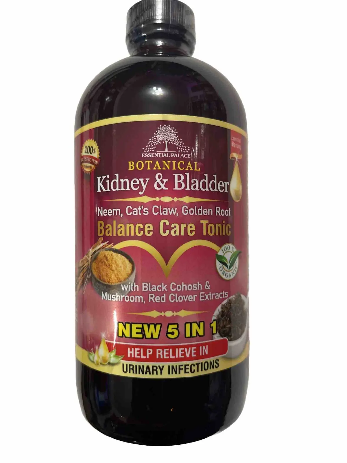 Essential Palace Organic Herbal Nourishing Botanical Blend - Vegan Glass-Bottle Dandelion Herbal Supplement, 16 oz Dietary Health Support
