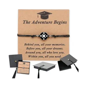 2026 Graduation Compass Bracelet Gift – Adjustable Unisex Bracelet in Grad Cap Gift Box, Inspirational Graduation Gift for Her Him, Primary Middle High School College Grad