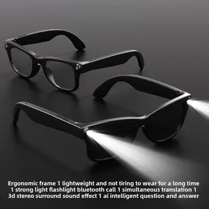 Two sizes These multi-functional smart glasses combine a built-in flashlight, Bluetooth audio, and real-time translation.Enjoy clear calls, immersive 3D sound, and convenient hands-free operation for daily use, travel, and outdoor activities