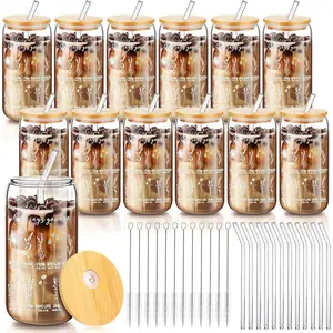 12 count Christian Gifts for Women Christian God Says You Are Glass Tumblers Set 16oz Iced Coffee Cups with  Glass Straws Scripture  Verse Cups Gifts for Women