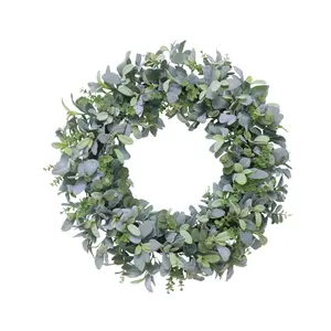 Puleo International 28" Flocked Lambs Ear Spring Wreath