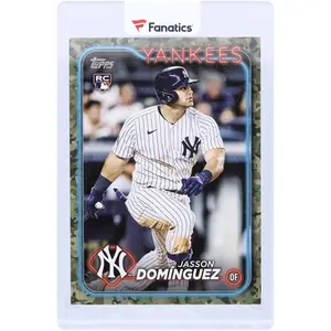 Jasson Dominguez New York Yankees 2024 Topps Memorial Day Camo #60 #15/25 Rookie Card - Fanatics Authentic Certified