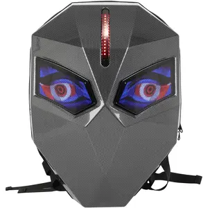 Motorcycle Backpack for Men, LED Backpack With DIY Programmable Full Color Screen, Hard Shell Large Capacity Waterproof Helmet Bag Laptop Backpack