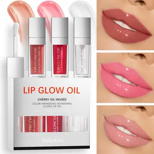 Hellokiss Lip Oil Set Transparent Lip Gloss Plumping Lip Oil