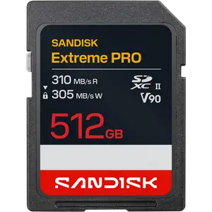 SanDisk Extreme PRO SD UHS-II V90 Card 512GB