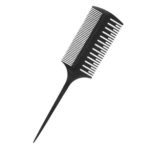 VOCOSTE Fish Hair Comb, Fishtail Bone Shape Comb, Double Side Fish Hair Comb, Plastic Styling Hair Comb Women's for Wet, Dry, Wig, Straight Hair, Curly Hair, Black, 0.08" Tooth Width