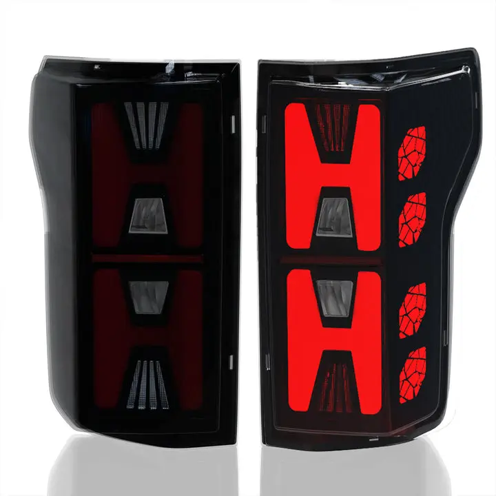 Sequential Lights for 2015-2020 Ford F150, Smoked ABS Lens LED Tail Lights, Start-Up Animation, Bolt-On Mount, Waterproof Design