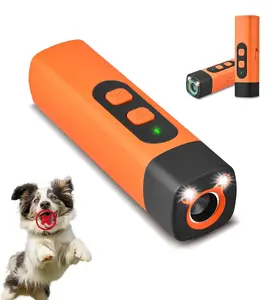 Dog Bark Deterrent Device with LED Flashlight Flashlight Portable Handheld Anti Barking Device for Training to Improve Bad Behavior Indoor Outdoor Use