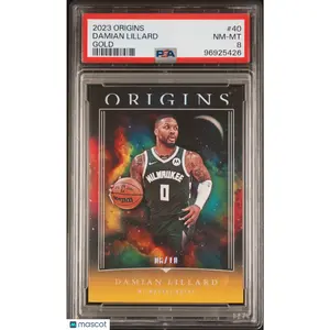 2023-24 Panini Origins Gold Damian Lillard /10 PSA 8