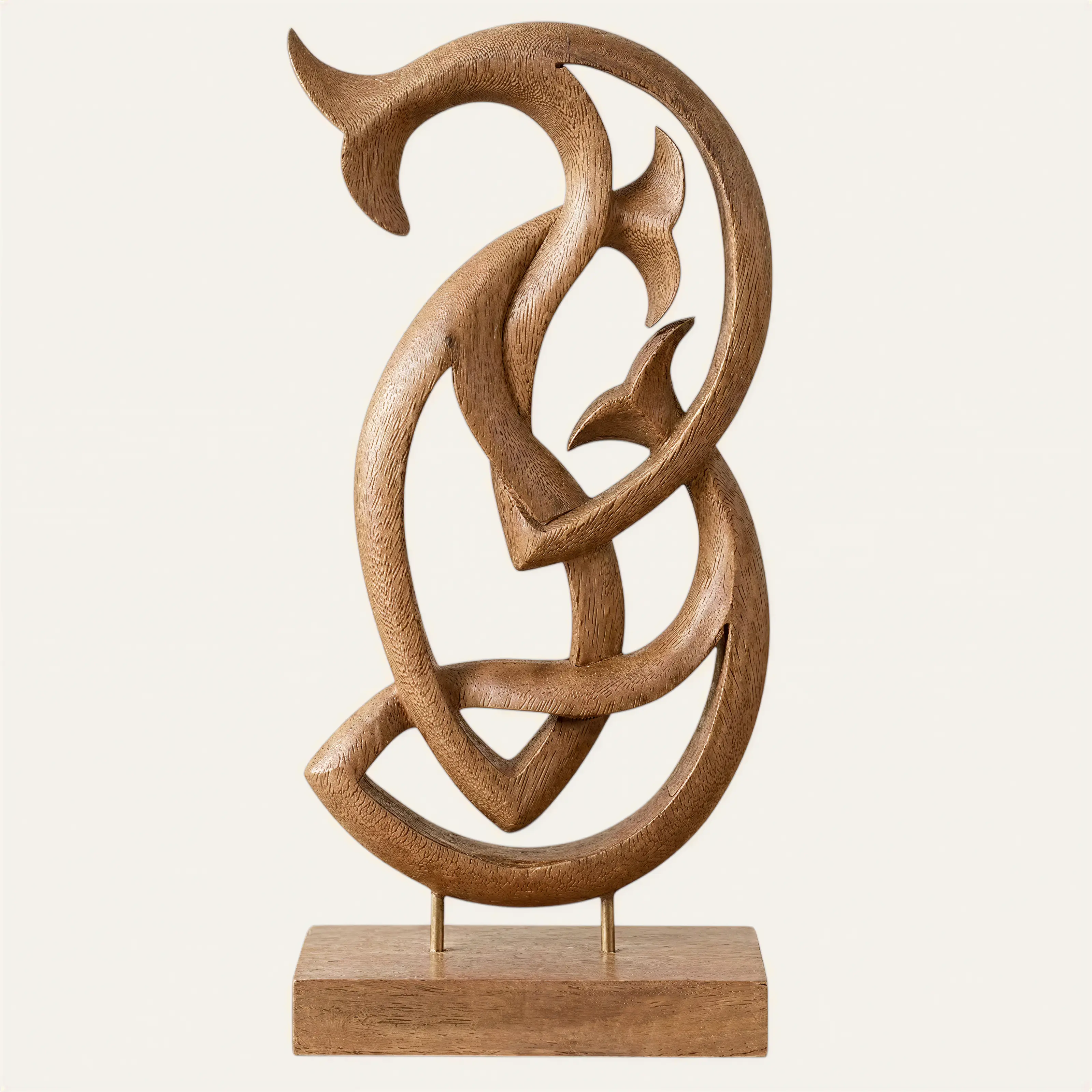 Wooden Fish Sculpture – Handmade Solid Acacia Art for Home Décor & Gift