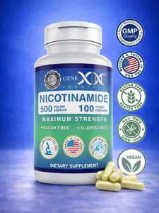 Genex Nicotinamide – 500 mg | 100 Capsules | Skin Health & Energy