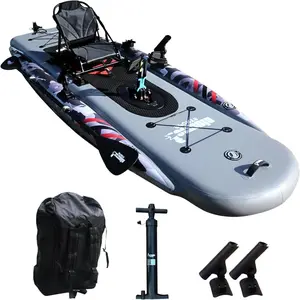 1-Person Inflatable Fishing Kayak for Adults - Pedal Drive, Folding Design, Movable Seat, Hand Pump, Paddle, Oxford Bag, 410Lbs Capacity