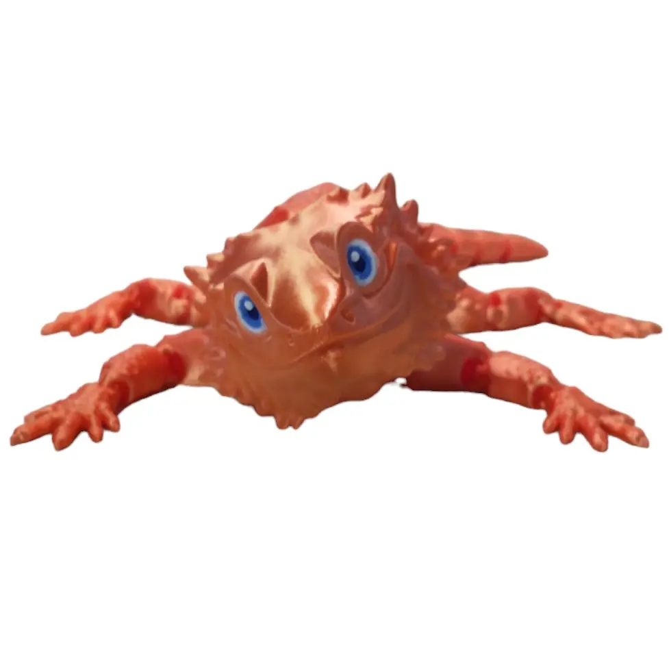 3D Printed Articulating Bearded Dragon Collectible Figurine - Colorful Movable Plastic Home Decor Accessory, Modern Interior Decoration, Ideal Gift for Statues & Figurines Enthusiasts