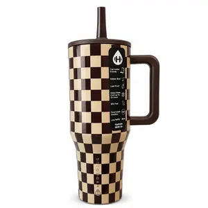 Hydro 40oz Tumbler – Double Wall Insulated, Leakproof Stainless Steel Bottle with Handle & Straw for Work, Gym & Travel