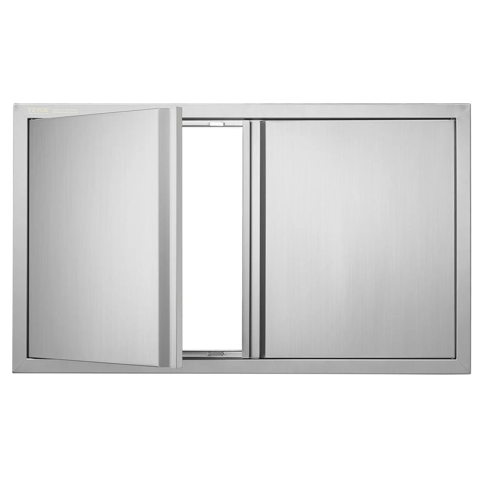 VEVOR BBQ Access Door, 36W x 21H Inch Double Outdoor Kitchen Door, Stainless Steel Flush Mount Door, Wall Vertical Door with Recessed Handles , for BBQ Island, Grilling Station, Outside Cabinet#BacktoSchool