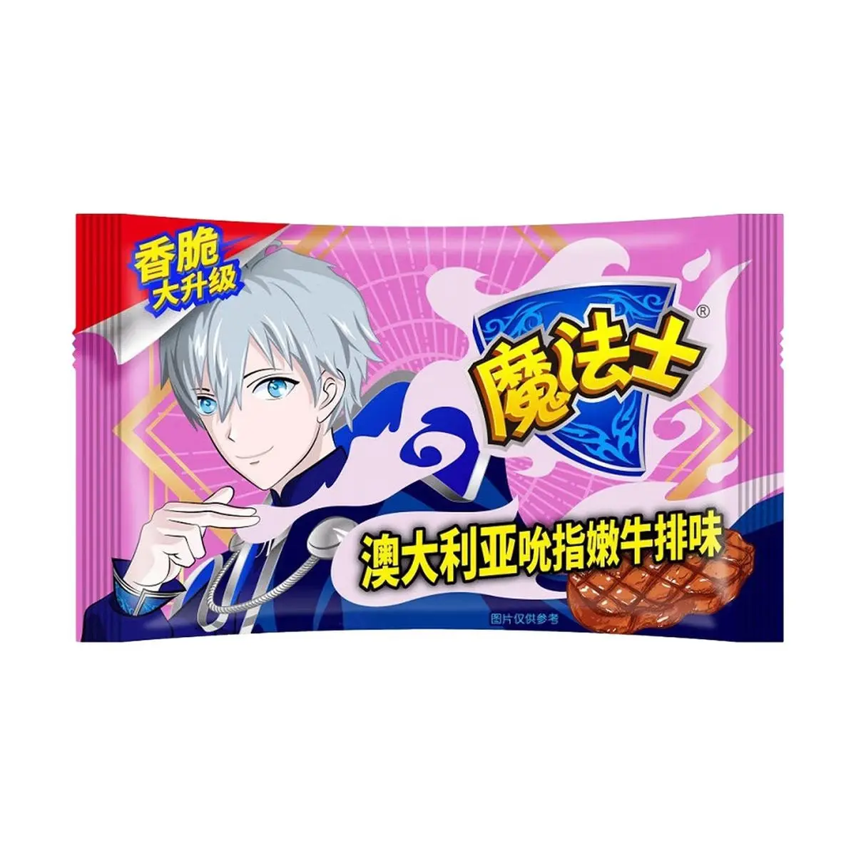 4 Pack MOFASHI Crispy Noodles Snack - Australian Tender Beef Flavor - Classic Childhood Treat 20g Each