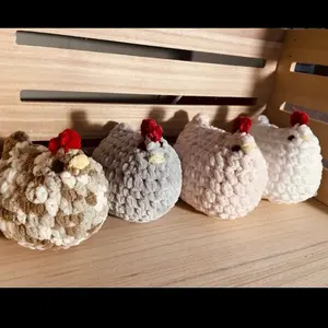 Cute Crochet Chicken Plushies | Handmade Farm Animal | Cottagecore Gift Idea