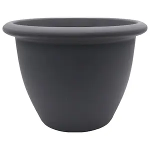 The HC Companies Sevilla Self-Watering Pot with Internal Disk 14 Inch, Warm Gray