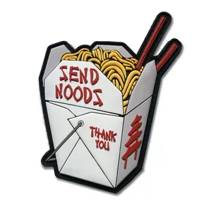 Send Noodz Chinese Takeout Noodles PVC Morale Patch For Tactical Backpack, Cap, Vest