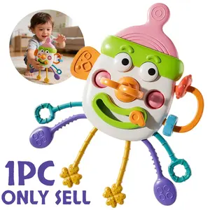 1pc baby bottle rattle, an early education material for sensory grasping practice and teething, suitable as a birthday gift for boys and girls, can be used as teaching supplies Play