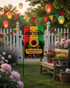 Juneteenth Garden Flag Freedom Resilience Hope Outdoor Yard Decor African American Heritage Flag June 19 1865