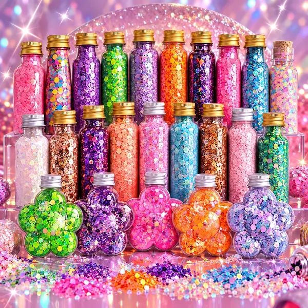 Snow Globe Glitter Mix for Tumblers, Cups & DIY Crafts | Sparkly Glitter for Snowglobe Tumblers | Craft Glitter Mix for Custom Cups, Shakers, Resin Projects & Creative DIY Gifts