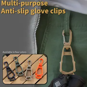 Outdoor Glove Clips Set of 5, Multi-Purpose Plastic Hooks, Portable Polyurethane Safety Gloves Clips, Durable and Versatile