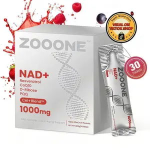 ZOOONE 1000mg NAD+ Berry Flavor Drink Mix for Skin Aging Support, Energy, and Focus - 30 Pack - made in US - Net weight of 300g (10.58oz)