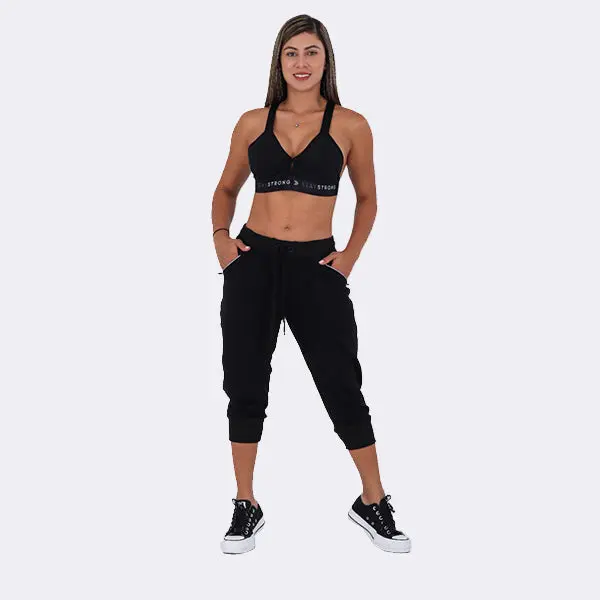 Black Flow 3/4 Only Jogger Small - Black