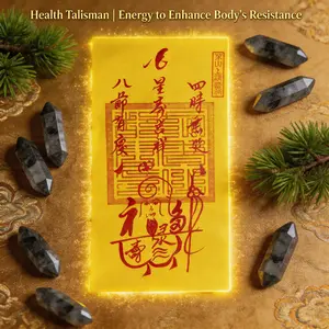 Health Talisman | Energy to Enhance Body's Resistance | Strongest Taoist Magical Tool | Consecrated by Taoist Priest | Hand-Stamped | Full of Magical Power