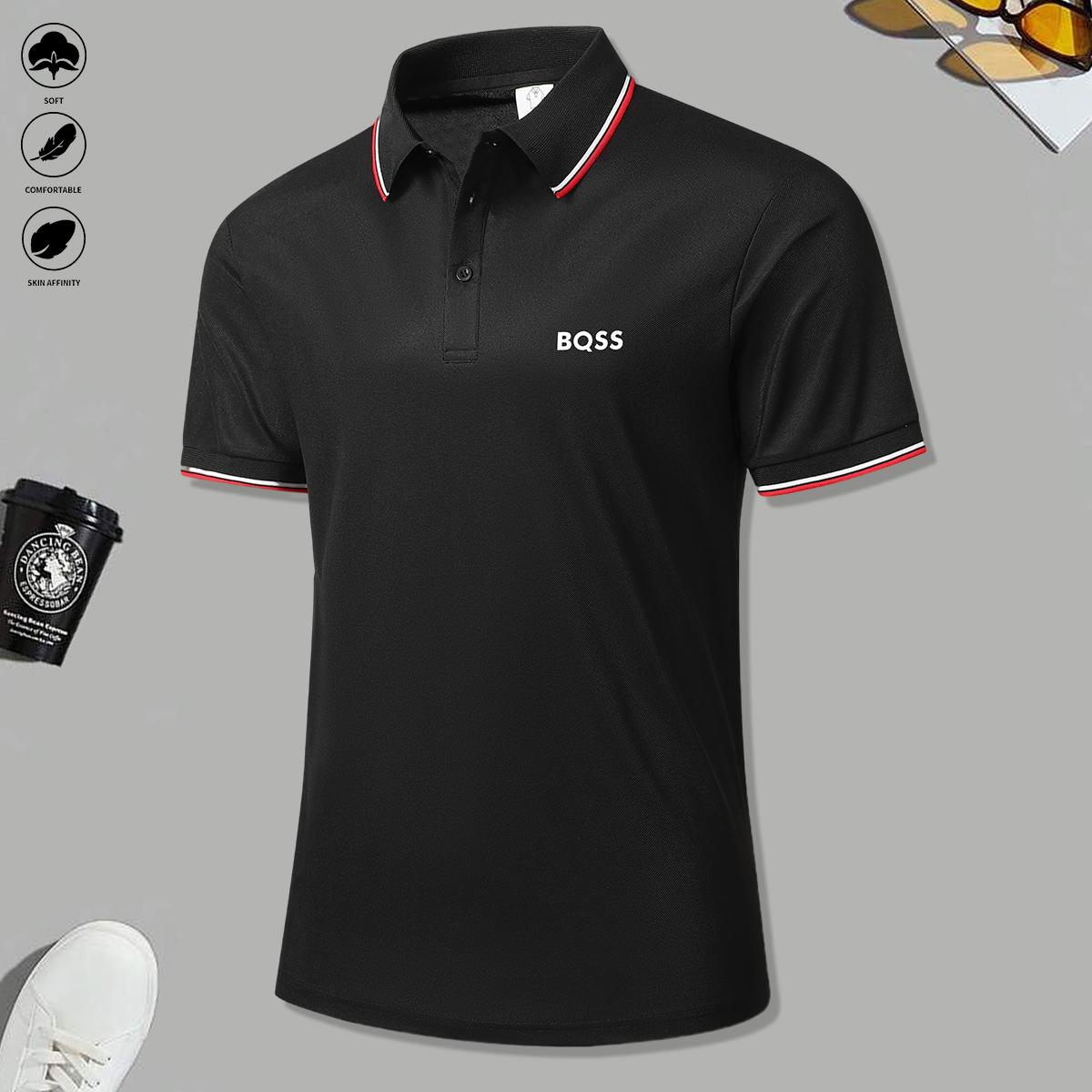 4 men's casual short-sleeved polo shirts mixed-color suit, breathable and refreshing, suitable for all seasons, is a good choice for men who give gifts during the holidays