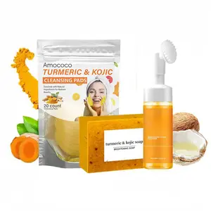 Turmeric 3-Piece Set: Tablets, Mousse, Soap for Facial Cleansing, Skincare, Comfort - 100ml Mousse, 100g Soap, Anti-Inflammatory Properties