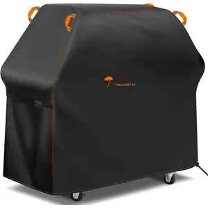 Grill Cover for Outdoor Grill, Universal Fit Oxford  BBQ Cover for Outside, Anti-UV Barbecue Gas Cover with Adjustable Hem for Weber, Nexgrill, Expert Grill and  (53" - 58")