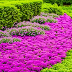 Magic Creeping Thyme Seeds - 1000 Creeping Thyme Seeds Dwarf Ground Cover Plants Seeds Easy to Plant and Grow Non-GMO Seeds