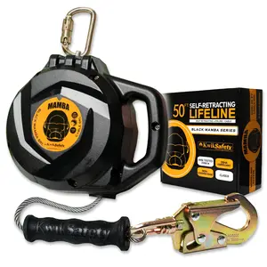 KwikSafety 50' MAMBA CABLE Self Retracting Lifeline ANSI Class B SRL - Model No.: KS7928