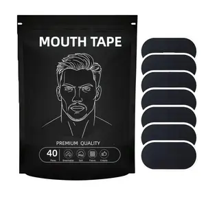40 Pack Ultra Breathable Mouth Tape for Sports, Comfortable Lip-Fit Sleep Strips with Strong Hold & Gentle Adhesive for Better Night Breathing