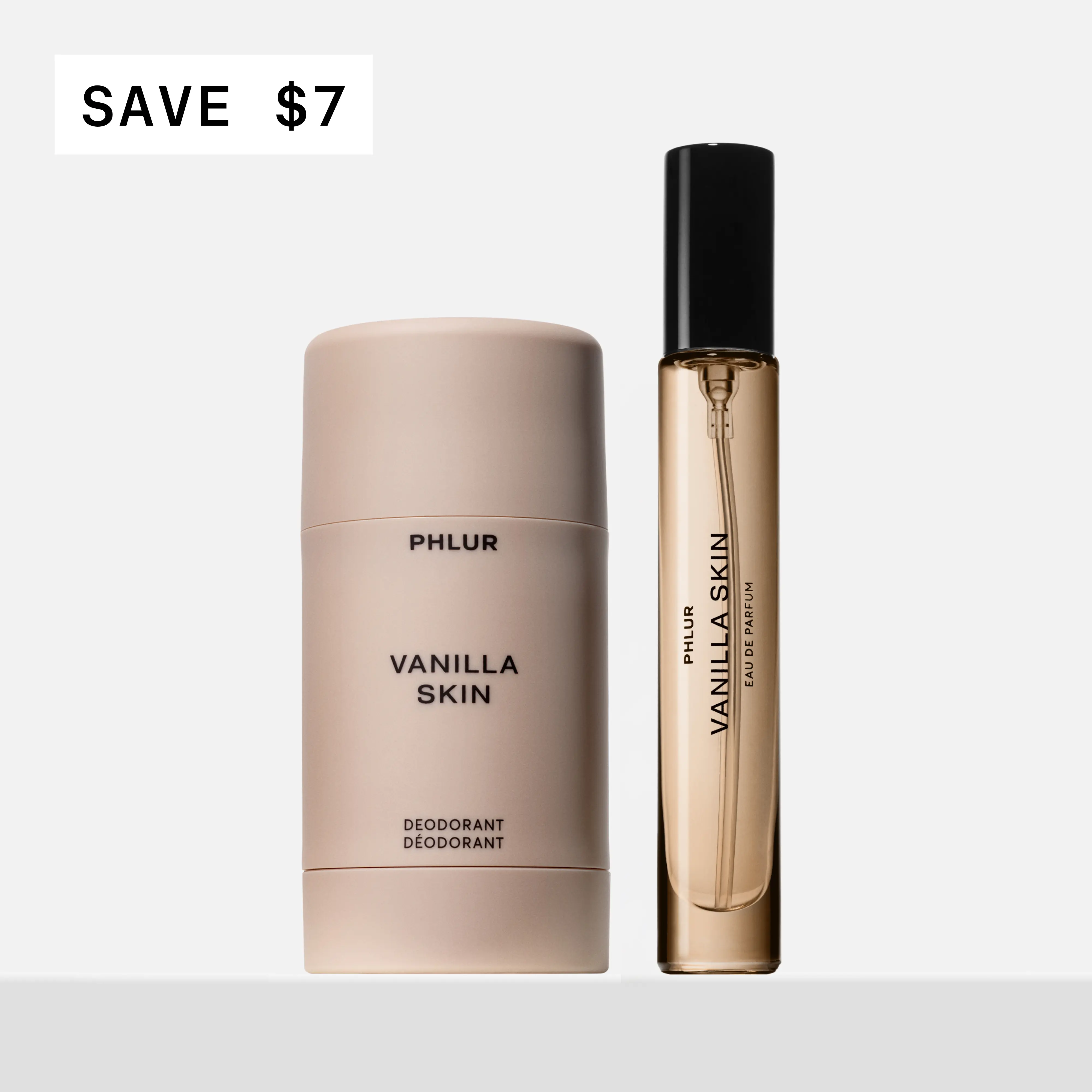 PHLUR Vanilla Skin Layering Duo - Natural Deodorant + Eau de Parfum Set - 48-Hour Odor Protection, Aluminum Free PHLUR Vanilla Skin Layering Duo - Natural Deodorant + Eau de Parfum Set - 48-Hour Odor Protection, Aluminum Free