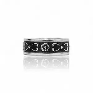 Dark Star - Handcrafted Stainless Steel Geometric Spoon Ring